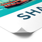 Shanghai China Travel Print Poster (Ecke)