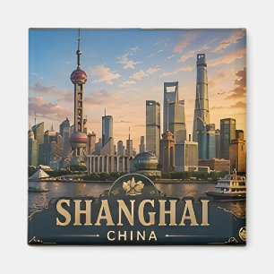 🏙️ Shanghai China Urlaubserinnerung Für Reisende  Magnet