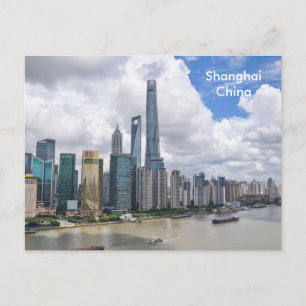 Shanghai China Vintage Travel Tourismus Ad Postkarte