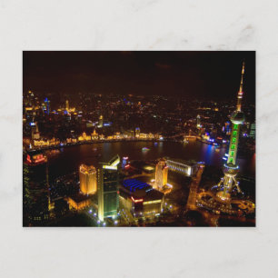Shanghai China wunderbare Skyline mit modern Postkarte
