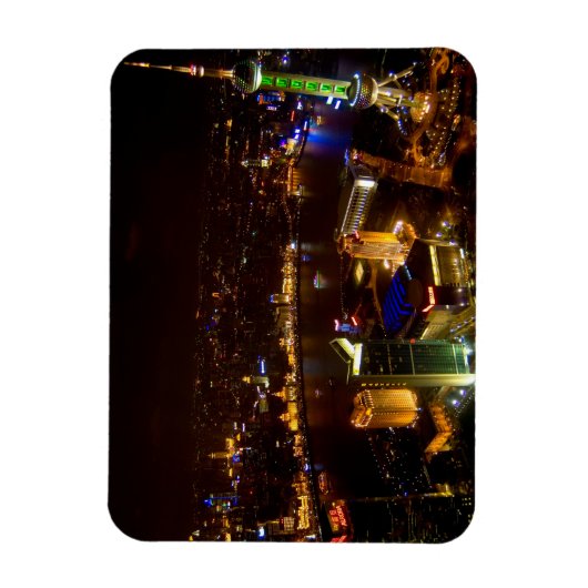 Shanghai China wunderschöne Skyline mit modernem Magnet (Vertikal)