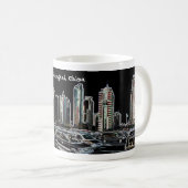 Shanghai-Chinawolkenkratzer-Panorama-Tasse Kaffeetasse (VorderseiteRechts)