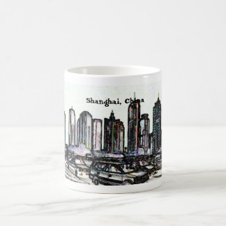 Shanghai-Chinawolkenkratzerpanorama mug2 Kaffeetasse