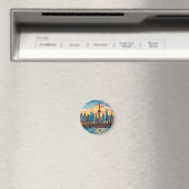 Shanghai City Waterfront Skyline bei Sunset Magnet (In Situ (Geschirrspüler))