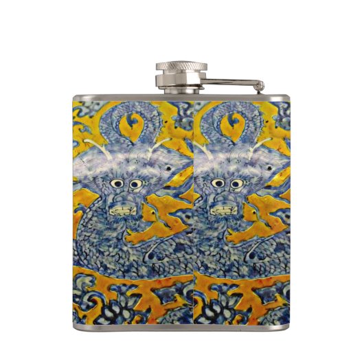 Shanghai Dragon Plate Flachmann (Rückseite)