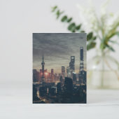 Shanghai durch Nacht Postkarte (Stehend Vorderseite)