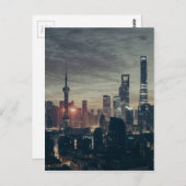Shanghai durch Nacht Postkarte (Vorne/Hinten)