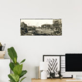 Shanghai Harbour Panorama Print Circa 1928 Poster (Heimbüro)