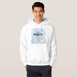 Shanghai in a Teacup - Futuristische Skyline Art Hoodie