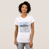 Shanghai in a Teacup - Futuristische Skyline Art T-Shirt (Vorne ganz)