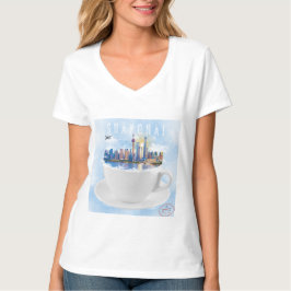 Shanghai in a Teacup - Futuristische Skyline Art T-Shirt