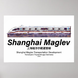 Shanghai Maglev Hochgeschwindigkeitszug SMT Transr Poster