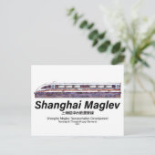 Shanghai Maglev Hochgeschwindigkeitszug SMT Transr Postkarte (Stehend Vorderseite)