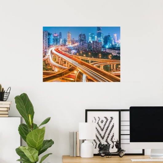 Shanghai Overpass 2 Poster (Heimbüro)