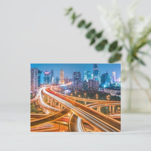 Shanghai Overpass 2 Postkarte (Stehend Vorderseite)