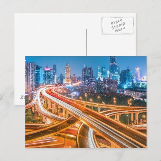 Shanghai Overpass 2 Postkarte (Vorne/Hinten)