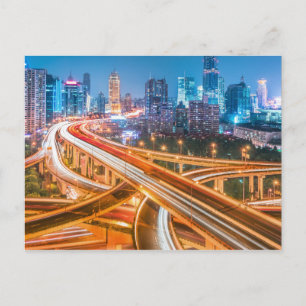 Shanghai Overpass 2 Postkarte