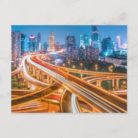 Shanghai Overpass 2 Postkarte (Vorderseite)