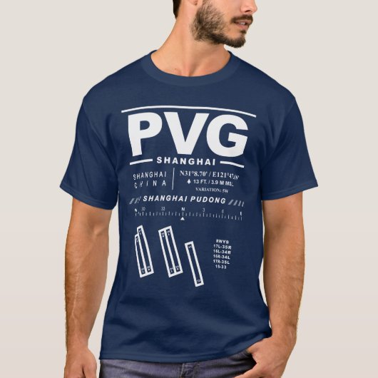 Shanghai Pudong International Airport PVG T - Shir T-Shirt (Vorderseite)