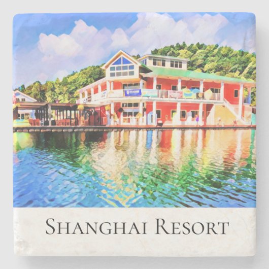 Shanghai Resort Steinachterbahn Steinuntersetzer (Vorderseite)