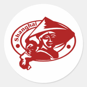 Shanghai Runder Aufkleber