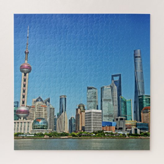 Shanghai Skyline aus dem Bund - 20x20 - 676 Stk. Puzzle (Vertikal)