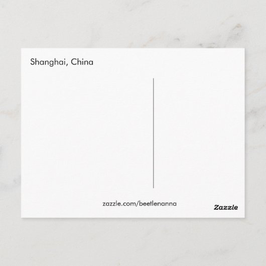 Shanghai Skyline Postcard Postkarte (Rückseite)