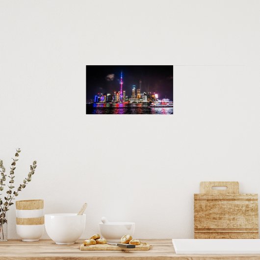 Shanghai Skyline Poster (Küche)