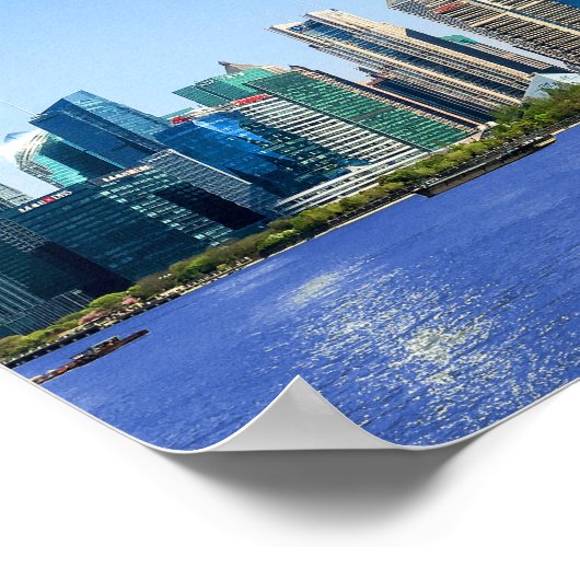 Shanghai Skyline Poster (Ecke)