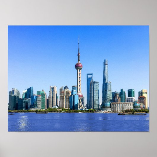 Shanghai Skyline Poster (Vorne)