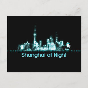 Shanghai Skyline Postkarte