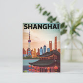 Shanghai Vintag Postkarte (Stehend Vorderseite)