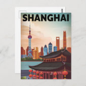 Shanghai Vintag Postkarte (Vorne/Hinten)