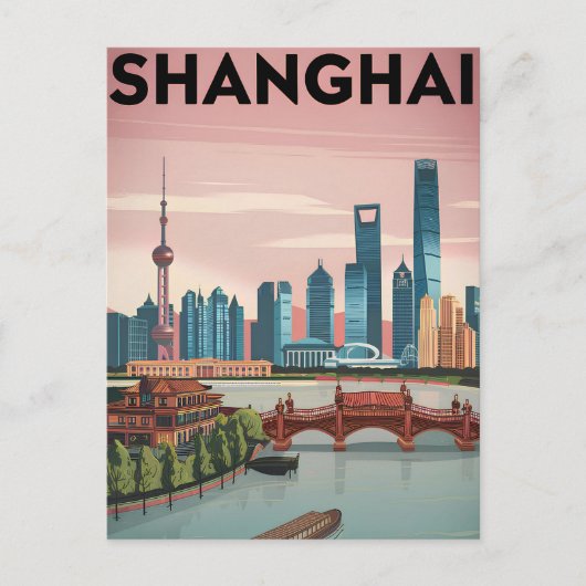 Shanghai Vintag Postkarte (Vorderseite)