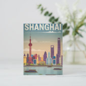 Shanghai Vintag Postkarte (Stehend Vorderseite)
