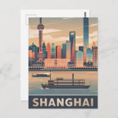 Shanghai Vintag Postkarte (Vorne/Hinten)