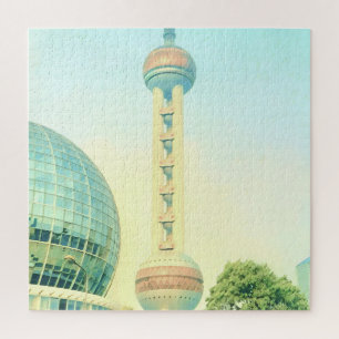 Shanghai Vintage Oriental Pearl Tower Reise Puzzle