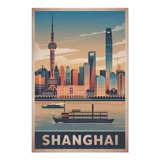 Shanghai Vintage Poster (Vorderseite)