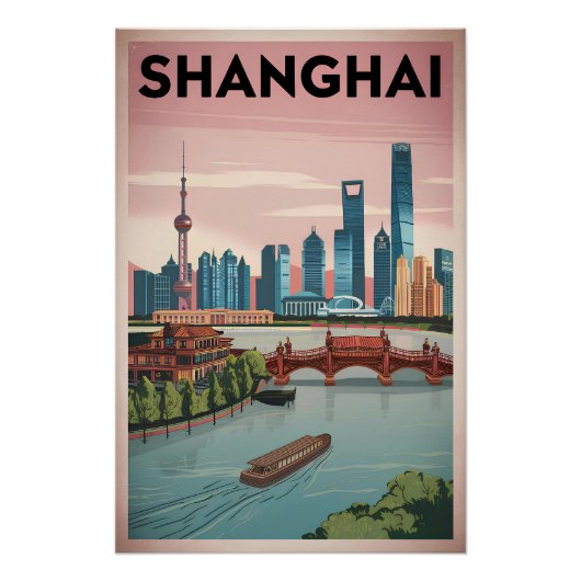 Shanghai Vintage Poster (Vorderseite)
