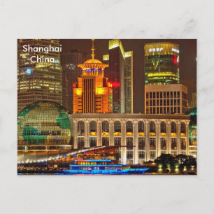 Shanghai Vintage Reise Tourismus Werbung Postkarte
