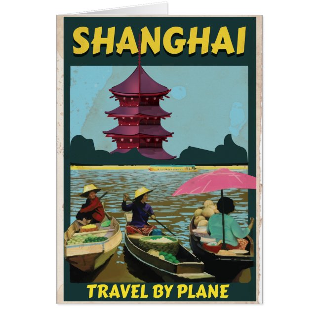 Shanghai Vintage Reiseplakat (Vorne)