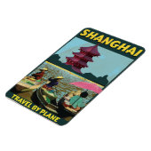Shanghai Vintage Reiseplakat Magnet (Linke Seite)