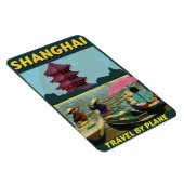 Shanghai Vintage Reiseplakat Magnet (Rechte Seite)
