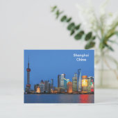 Shanghai Vintage Travel Tourism Ad Postkarte (Stehend Vorderseite)