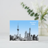 Shanghai Vintage Travel Tourism Ad Postkarte (Stehend Vorderseite)
