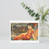 Shanghaier Mädchen Postkarte (Stehend Vorderseite)