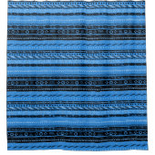 Shango Blue Tribal Design Duschvorhang (Vorderseite)