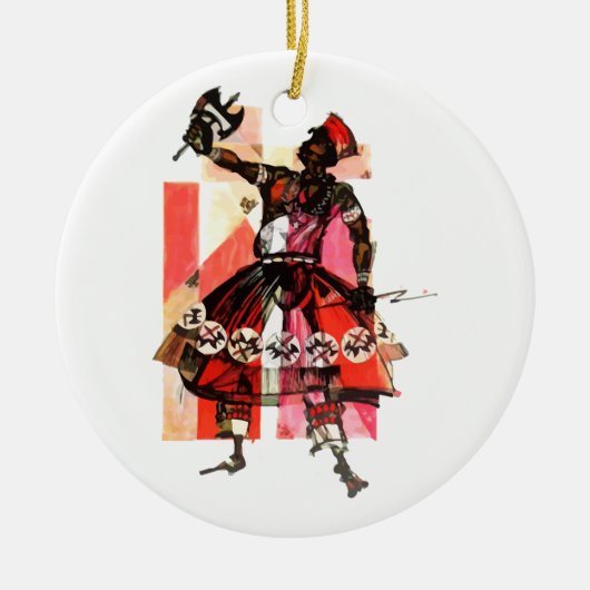 Shango orisha keramik ornament (Vorne)