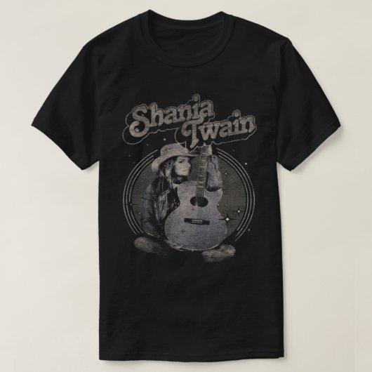 Shania Navy Guitar Foto Classic T - Shirt Copy (Design vorne)