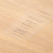Shanice Modern Wedding Acryleinladungen (Ablage )